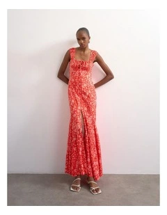 Lilli Sleeveless Maxi Dress in Red