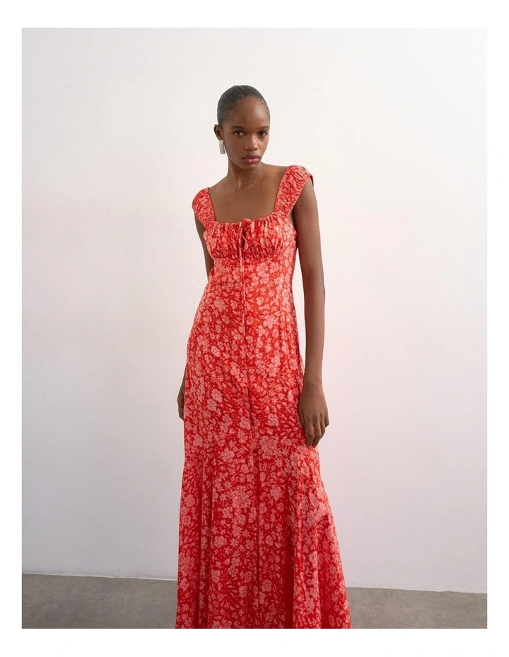 Lilli Sleeveless Maxi Dress in Red image 2
