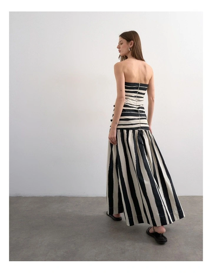 Lisa  Bandeau Maxi Dress in Black image 3