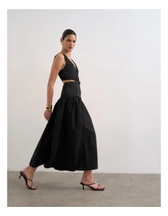 Alina Midi Dress in Black