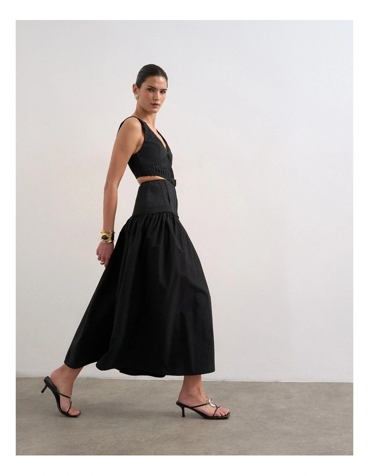 Alina Midi Dress in Black image 1