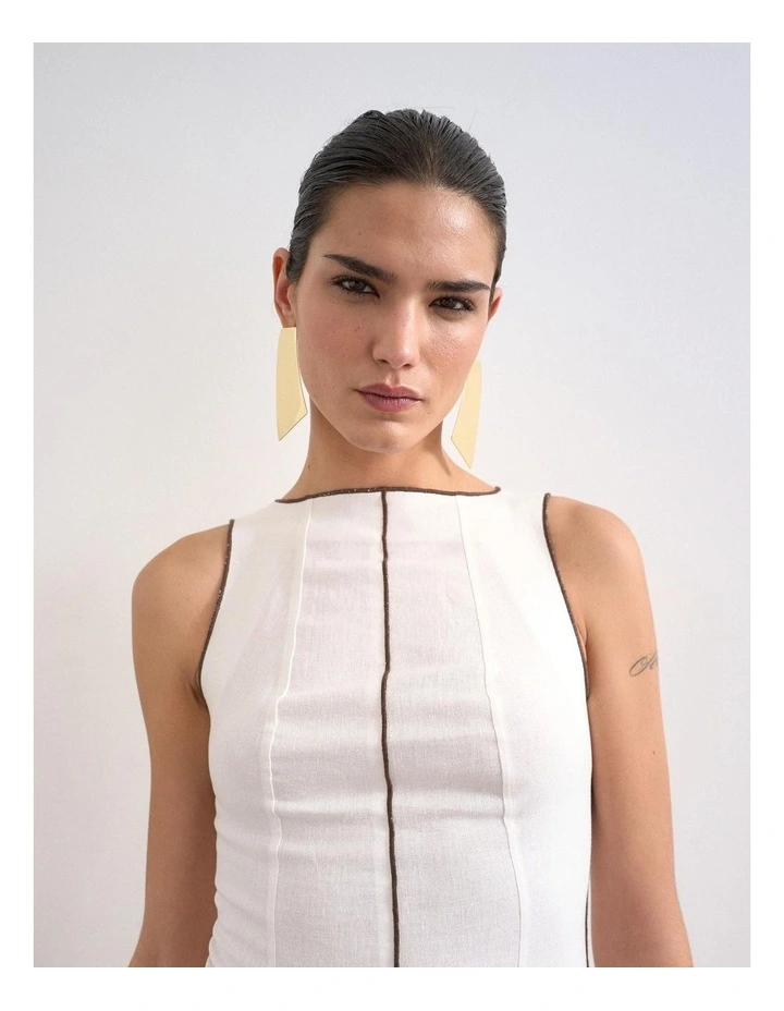 Jana Mini Dress in White image 2