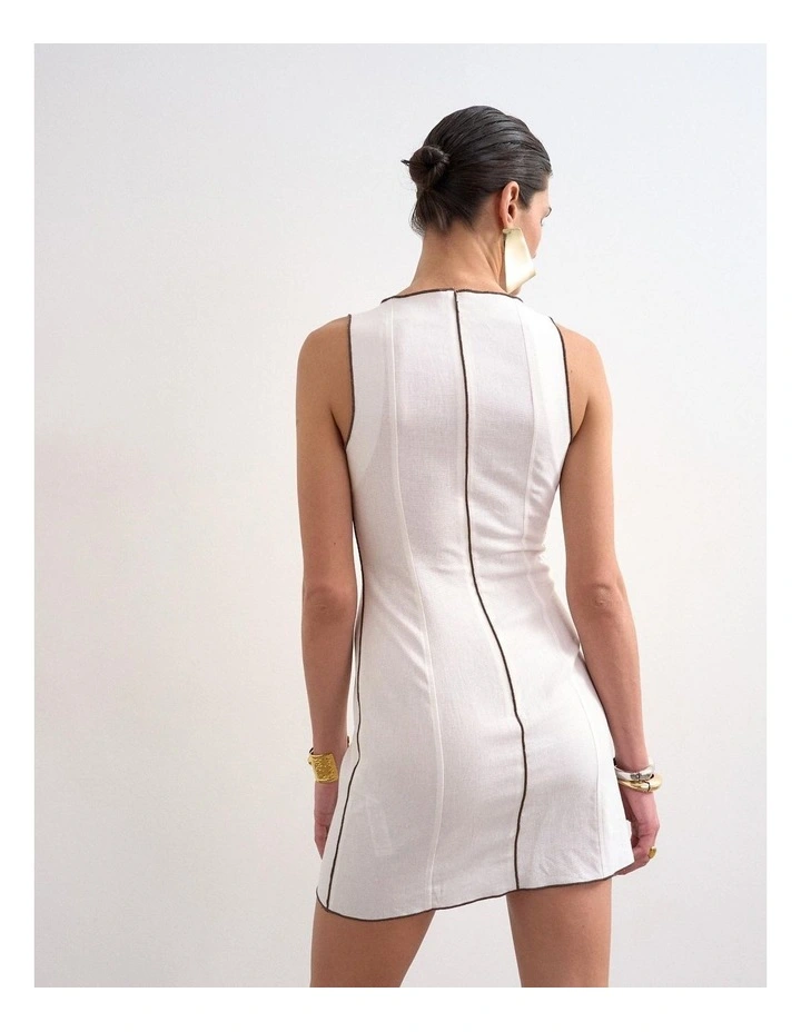 Jana Mini Dress in White image 4