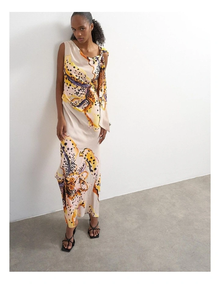 VANA TIE NECK MAXI DRESS image 1