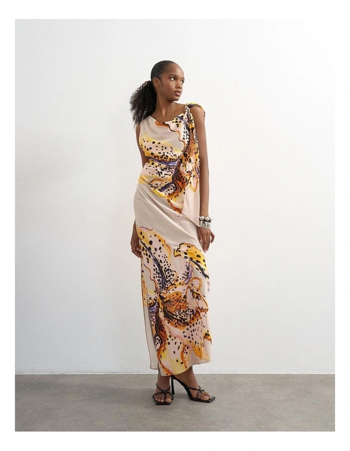VANA TIE NECK MAXI DRESS image 2