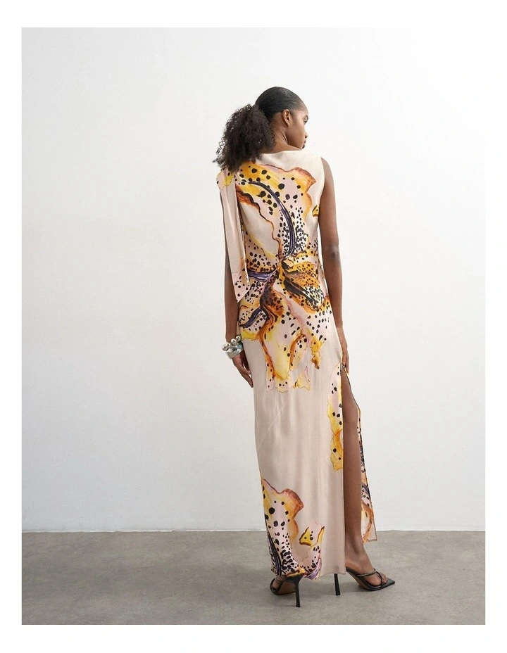 VANA TIE NECK MAXI DRESS image 4