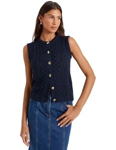 Indiana Cable Knit Vest