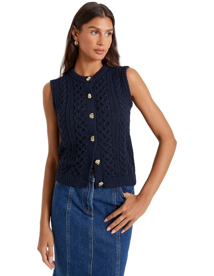 Indiana Cable Knit Vest image 1
