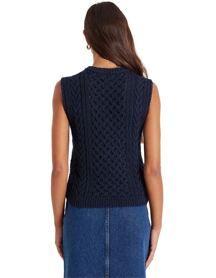 Indiana Cable Knit Vest image 2