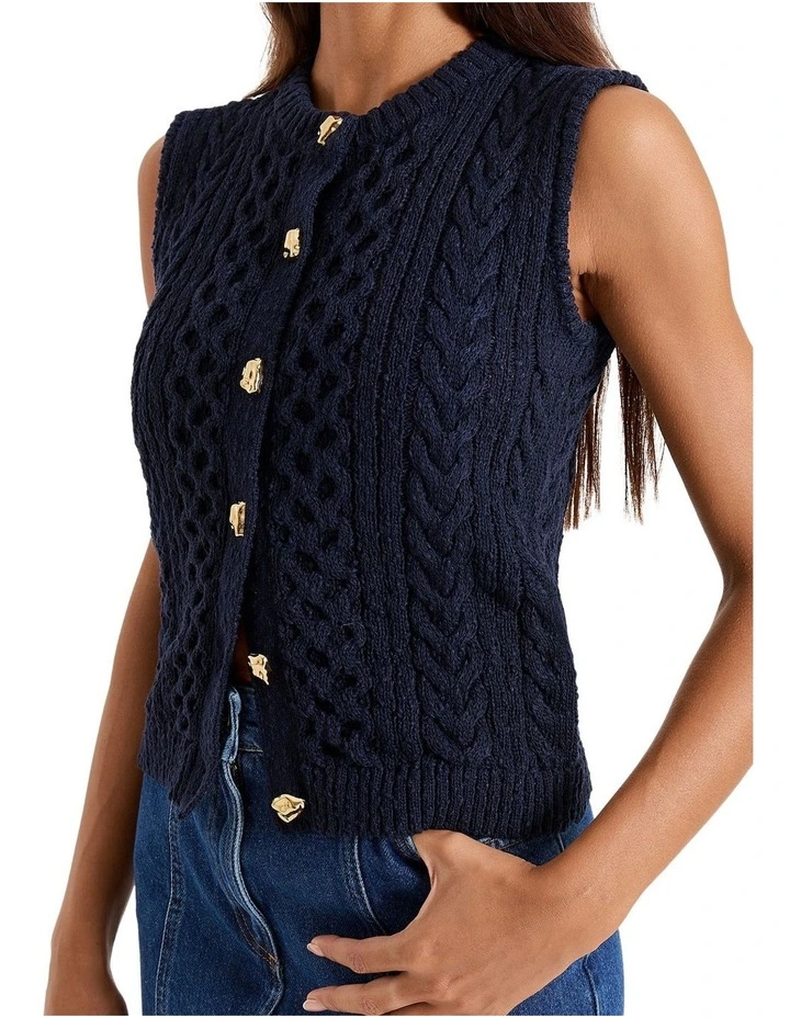 Indiana Cable Knit Vest image 3