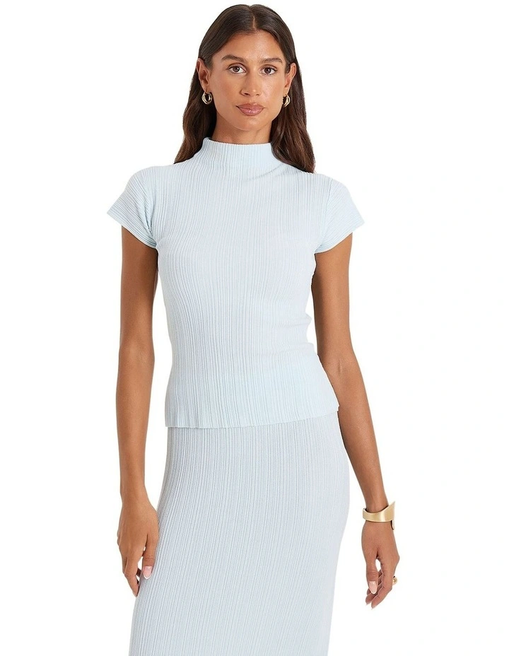 Stella Knit Top in Blue image 1