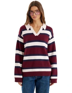 Tommie Jumper in Burgundy