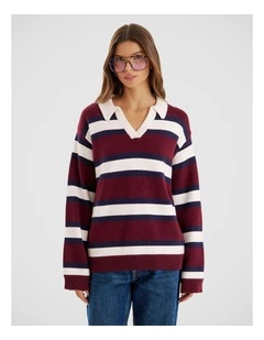 Tommie Jumper in Burgundy