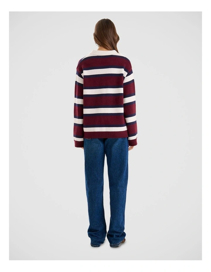 Tommie Jumper in Burgundy image 2