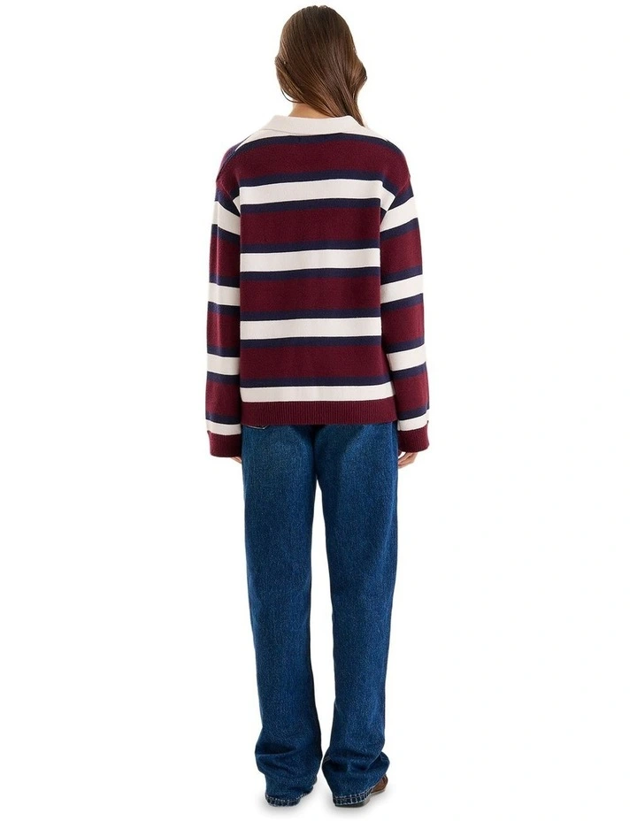 Tommie Jumper in Burgundy image 2