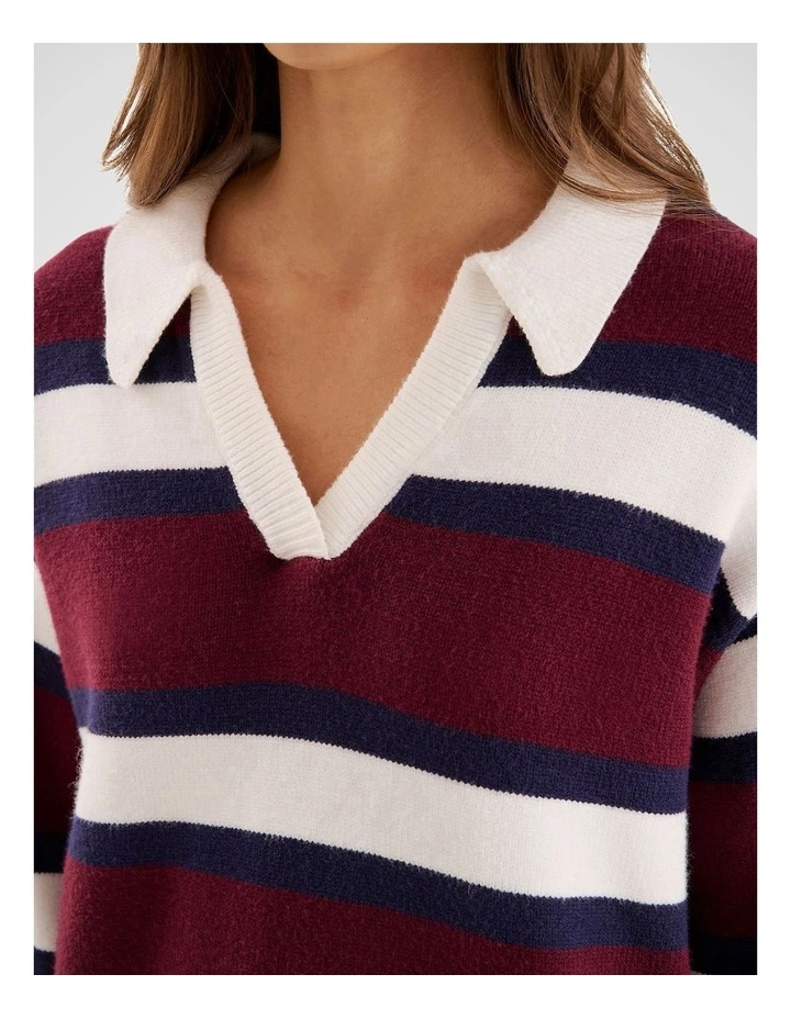 Tommie Jumper in Burgundy image 3
