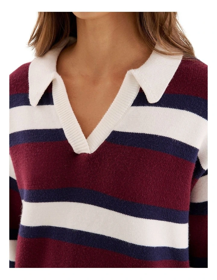 Tommie Jumper in Burgundy image 3