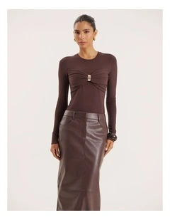 Hennii Top in Brown