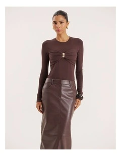 Hennii Top in Brown