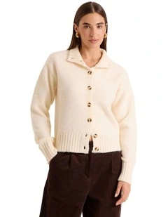 Terry Cardigan in Cream