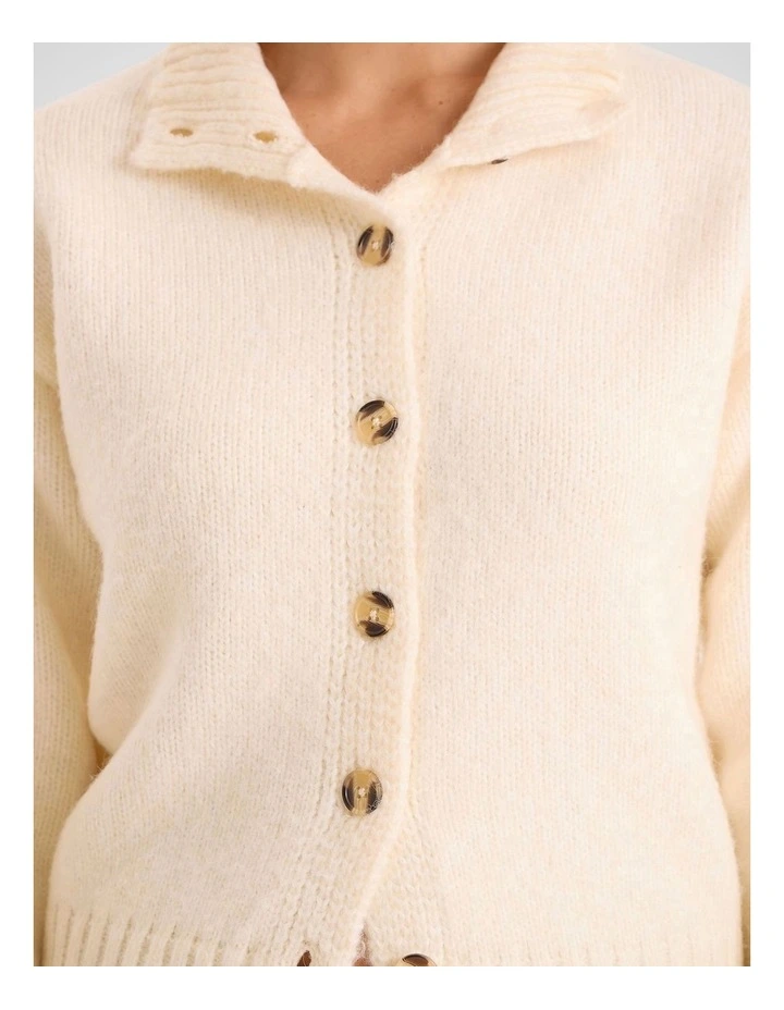 Terry Cardigan in Cream image 3