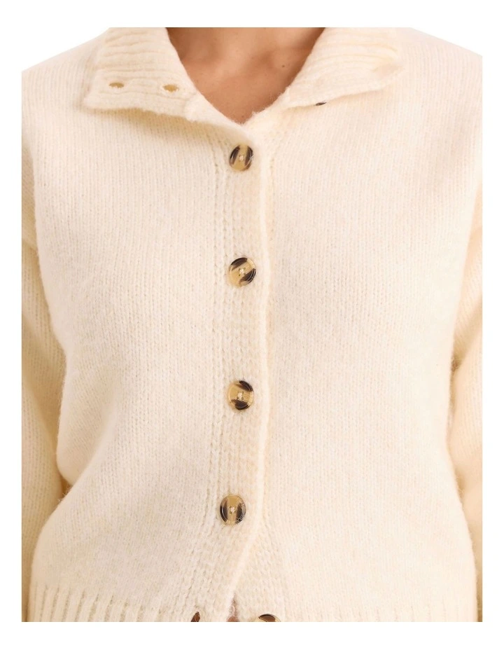 Terry Cardigan in Cream image 3