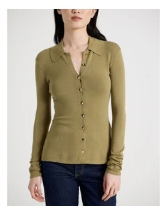 Joely Cardigan Top in Green