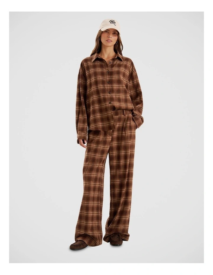 Tove Check Shirt in Brown image 1