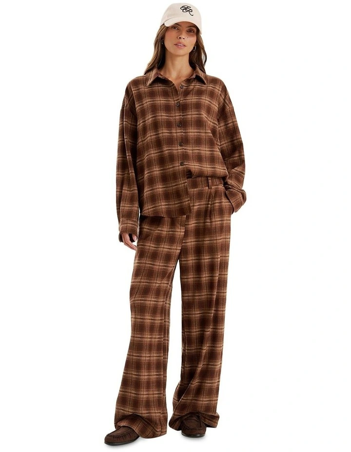 Tove Check Shirt in Brown image 1