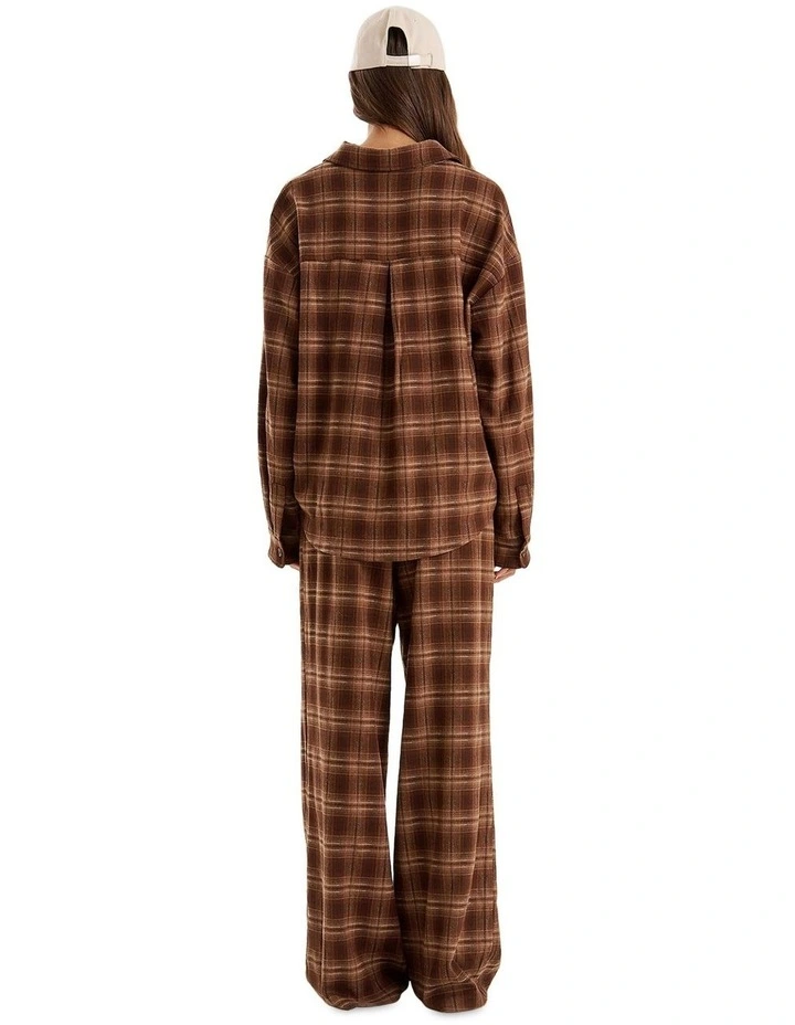 Tove Check Shirt in Brown image 2