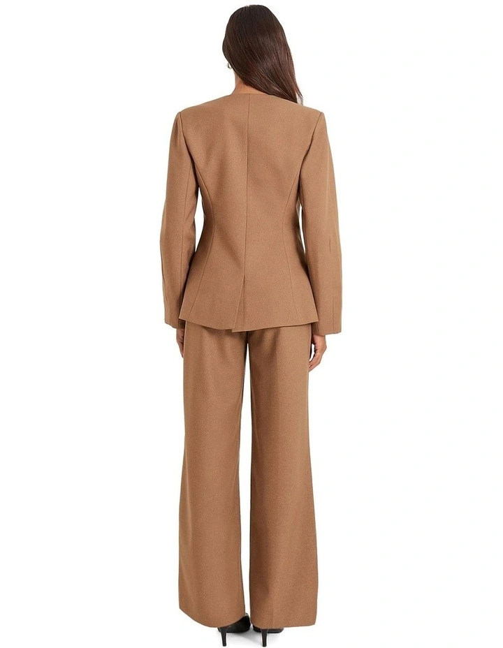 Stanlie Cocoon Sleeve Blazer in Brown image 3