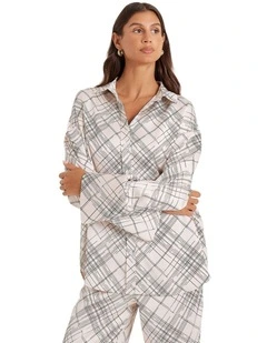 Amira Satin Shirt in White