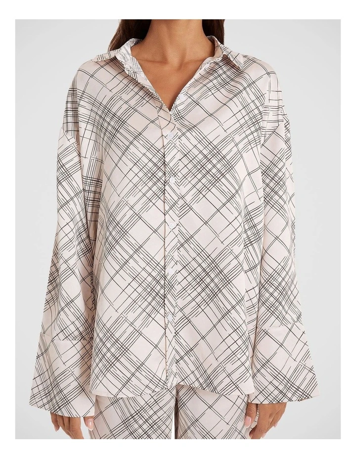 Amira Satin Shirt in White image 3