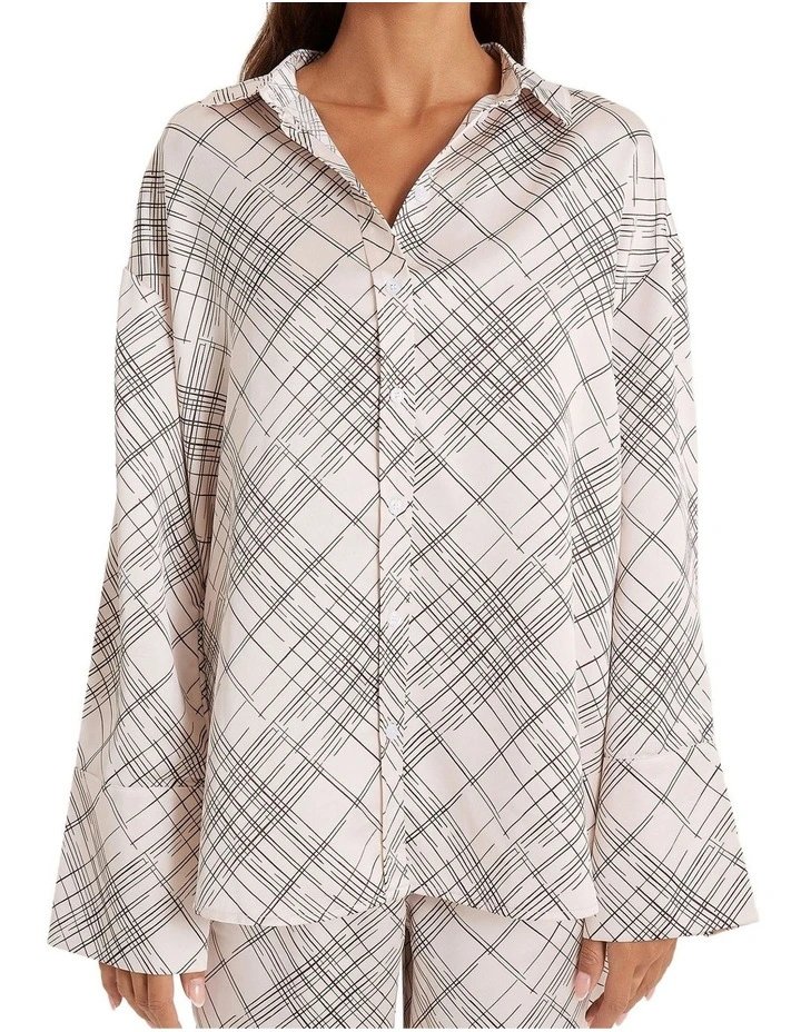 Amira Satin Shirt in White image 3