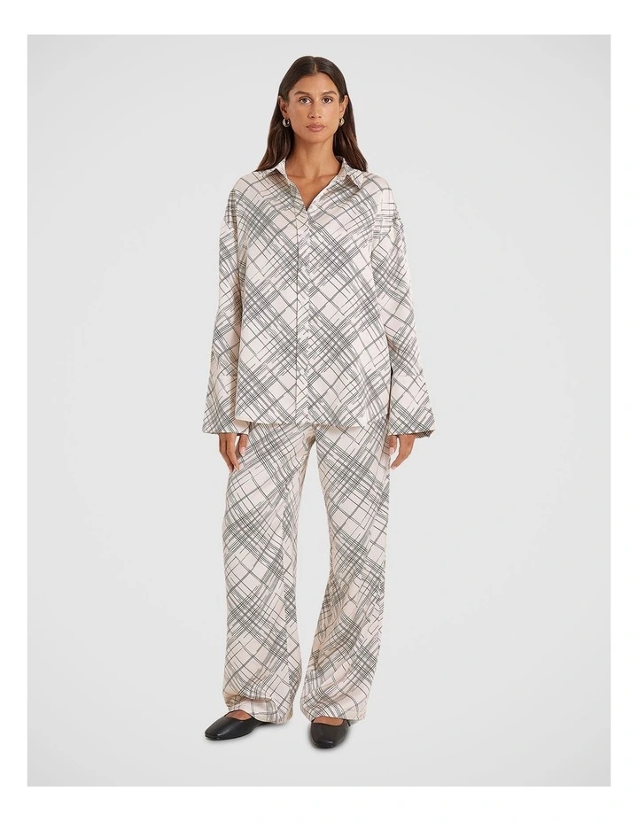 Amira Satin Trouser in White image 1
