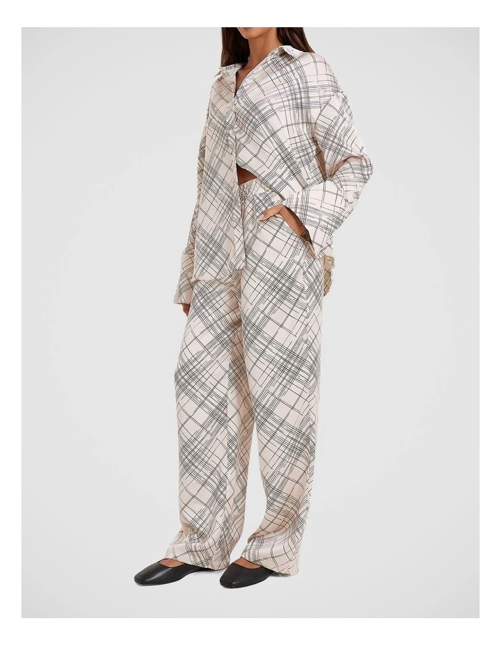 Amira Satin Trouser in White image 3