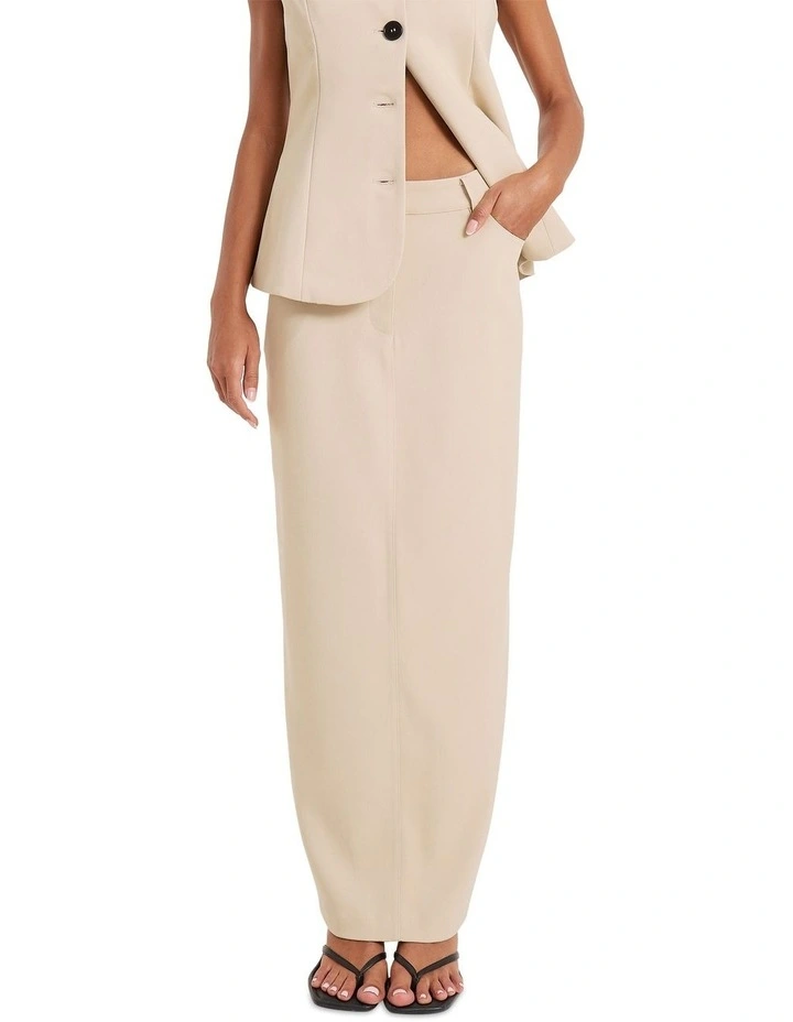 Elliana Maxi Skirt in Beige image 1