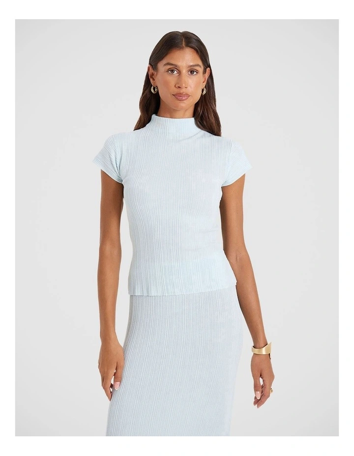 Stella Knit Skirt in Blue image 1