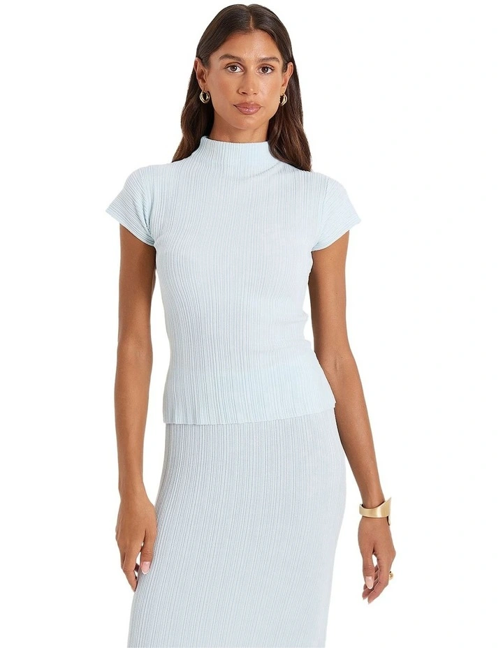 Stella Knit Skirt in Blue image 1