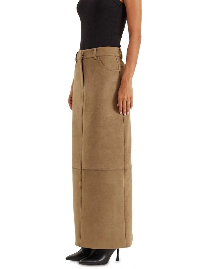Lorna Suede Skirt in Green image 4