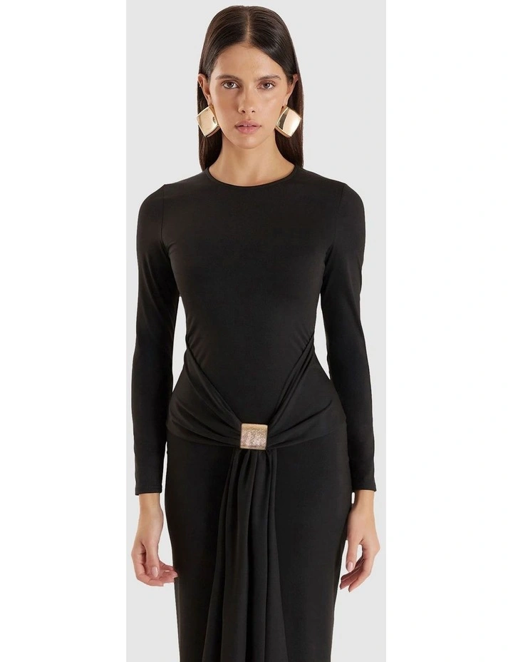 Mel Maxi Dress in Black image 4