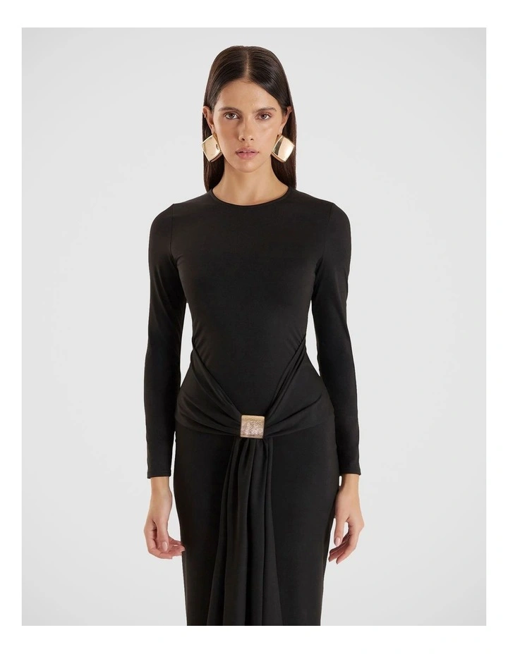 Mel Maxi Dress in Black image 4