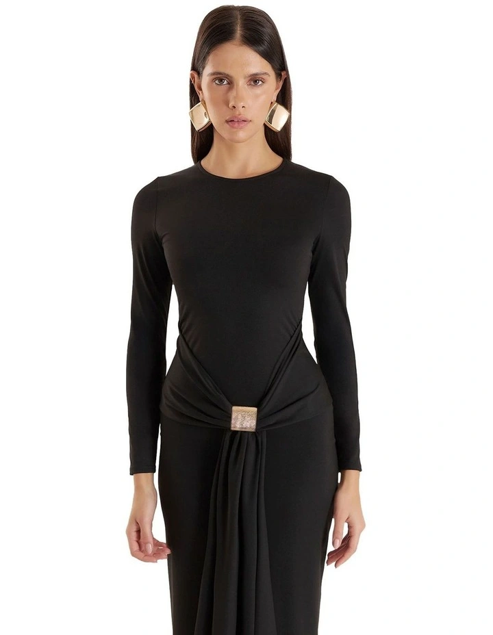 Mel Maxi Dress in Black image 4
