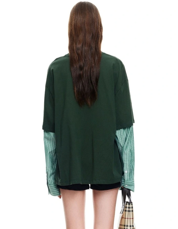 Bottega T-shirt in Green image 2