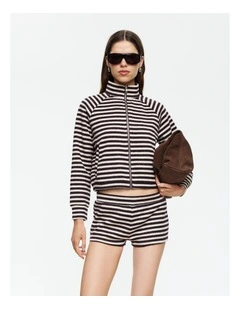 Bloom Knit Jacket in Brown