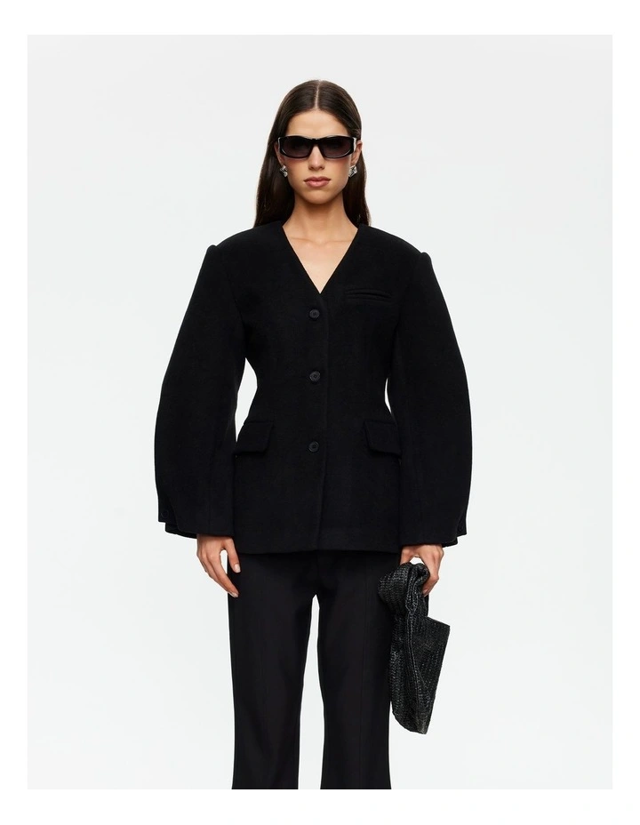 Heart Shaped Coat in Black image 1