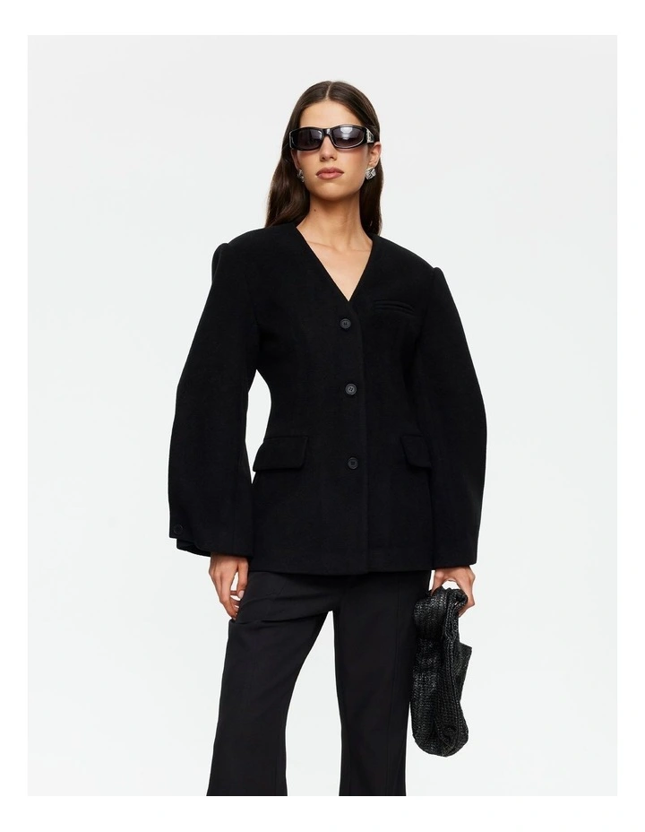 Heart Shaped Coat in Black image 2