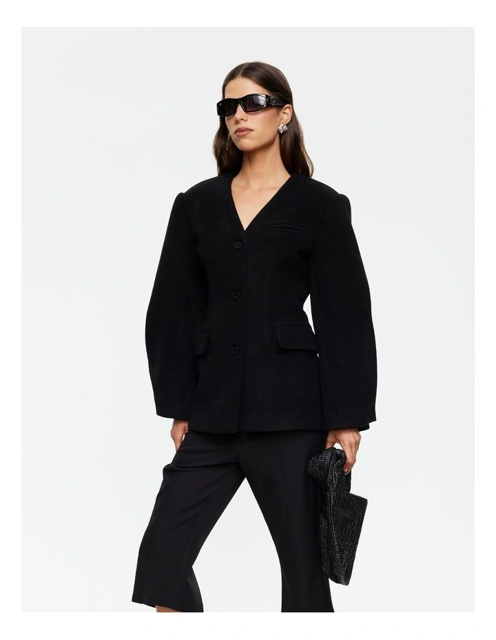 Heart Shaped Coat in Black image 3