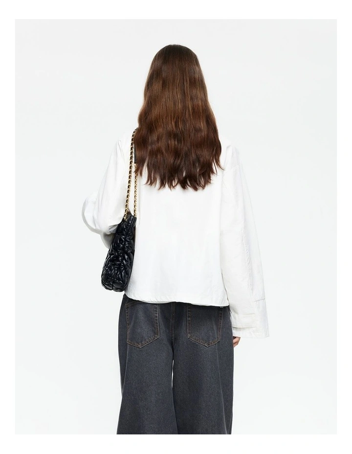 Shoreline Windbreaker Jacket in White image 2