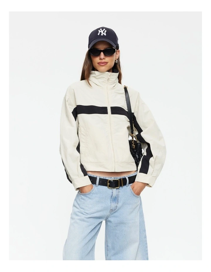 Essential Windbreaker Jacket in Cream image 1